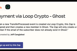 Ghost + Crypto Payments