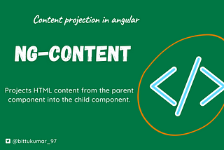 Content projection in angular: ng-content