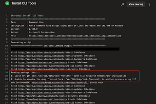 Resolving the dpkg lock contention problem in Azure DevOps self-hosted Agents