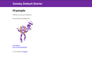 Gatsby Default Starter