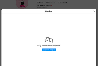 Instagram allows to create new posts from Desktop