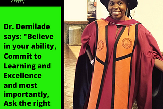 Women Breaking Ceilings Series: Meet Dr. Demilade Fayemiwo