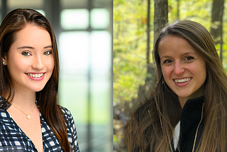 Headshot photos of Veena McCoole and Sarah Brandt