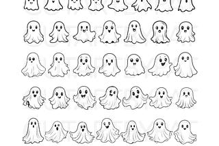 Ghost svg Bundle, Halloween Svg, Spooky Svg, Cute Ghosts Svg, Halloween Wrap Svg, Cute Halloween svg, Halloween Cut File, Silhouete, Cricut