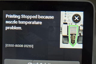 Bambu Lab A1 AMS — Malfunction Nozzle Temperature
