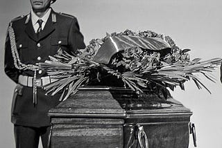 Fellini’s memorial service at Cinecitta.