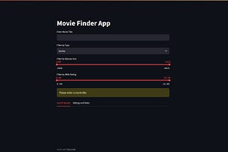 Creating a movie finder app with Streamlit and OMDb API