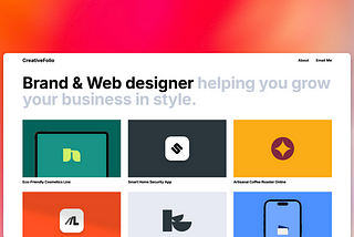 Carrd Creative Folio Template Screenshot