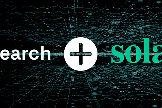 ZincSearch and Solace logos on an abstarct tech background.