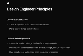 Design Engineer Manifesto