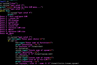 Creating a Python Script to Create LVM volume.