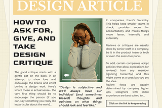 How to ask for, give, and take design critique