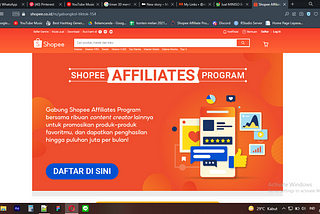 Cara Bergabung di Shopee Affiliate Program