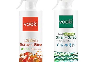 Vooki Ecofriendly Hard Stains Spray and Lime Scale Stain Descaler Remover Spray, 500 Ml Each —…