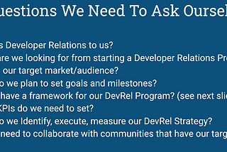 Approaching Developer Relations in an Open Source Foundation