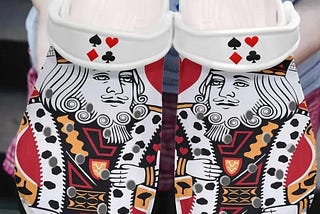 Personalized Poker K Card Crocs Clog Shoes Comfortable For Women Men