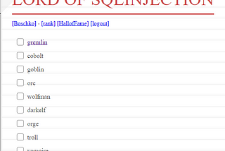 The Lord of the SQLI : The Fellowship of the SQLI [Part 1/8]