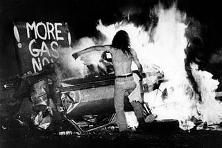 When gasoline was scarce in 1979, American truckers rioted in Pennsylvania