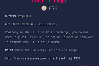 PHP LFI — Sourceless Guessy Web (RCE Flag) — SEETF