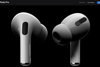 Apple designs an interactive product landing page for the Airpods Pro 💎