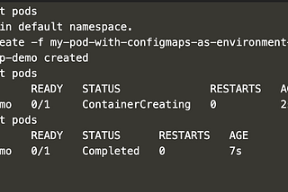 Fetching env vars from a running k8s pod in one step