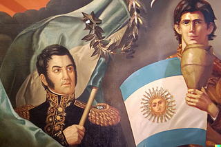 Tres retratos icónicos de la Independencia de Argentina reimaginados por la Inteligencia Artificial