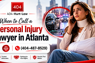 When to Call a Personal Injury Lawyer in Atlanta