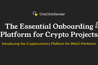 The Essential Onboarding Platform for Crypto Projects
