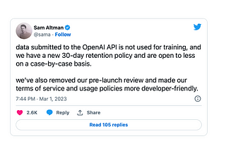 Does ChatGPT-API Store your Data to improve their model?