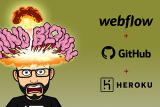 Webflow no-code on Heroku hosting using Github repositories
