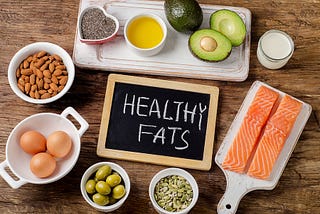 image of foods with healthy fats