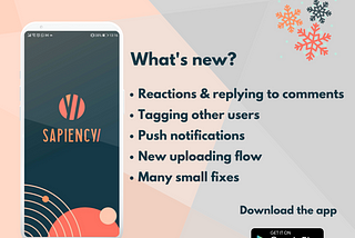 Sapiency December update — check out what’s new!