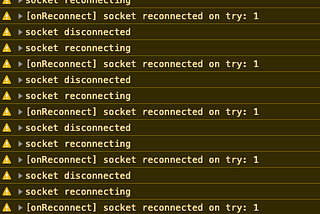 You’ll see something like this happen maybe every few seconds depending on your client-server websocket ping settings.