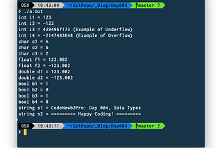 CodeNewb2Pro: Day 004, Data Types