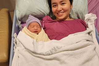 A photo of me and Gabriel, just two hours after birth.