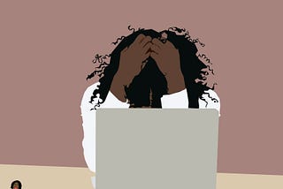 Imposter Syndrome Digital Illustration designed by Visual Artist Keara Douglas of Delux Designs (DE), LLC.