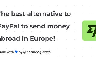 The best alternative to PayPal to send money abroad in Europe