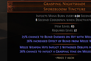 PoE Tinctures 3.25 — List of Path of Exile Tinctures