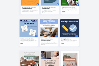 Screenshot of the resources listed in the article