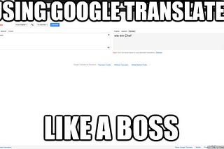 Playing with Translation in Google Translate API