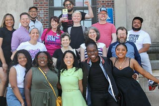 A big crew of canvassers including Helen Gym, Kendra Brooks, and Maurice Mitchell