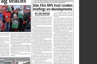 [Archive: February 2017] — ‘Sinn Féin MPs host London briefings on developments’