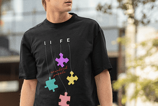 Puzzled Life Cute Oversized T-shirt