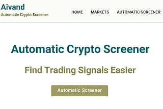 Aivand: Automatic Crypto Screener to Find Trading Signals Easier