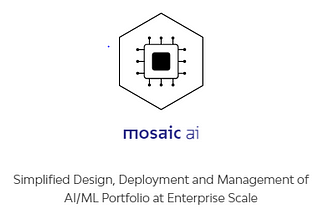 Mosaic AI — Answer to full Machine Learning Lifecycle