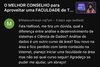 Análise e Desenvolvimento de Sistemas ou Ciência de Dados?