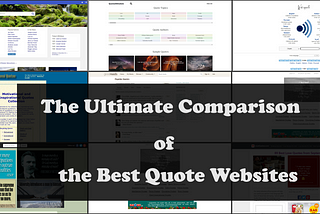 The Ultimate Comparison of the Best Quote Websites