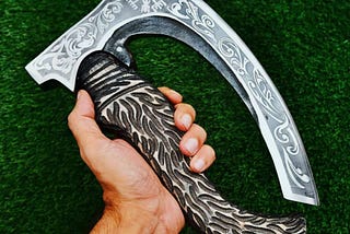 Hand-Forged Viking Cutter Axe for Medieval Pizza Slicing and More at Max Blades Store