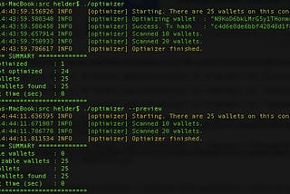 Running the optimizer for Cryptonote RPC Wallets