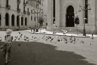 Photo en noir et blanc du centre-ville de Beyrouth. Crédit image Alix Faddoul